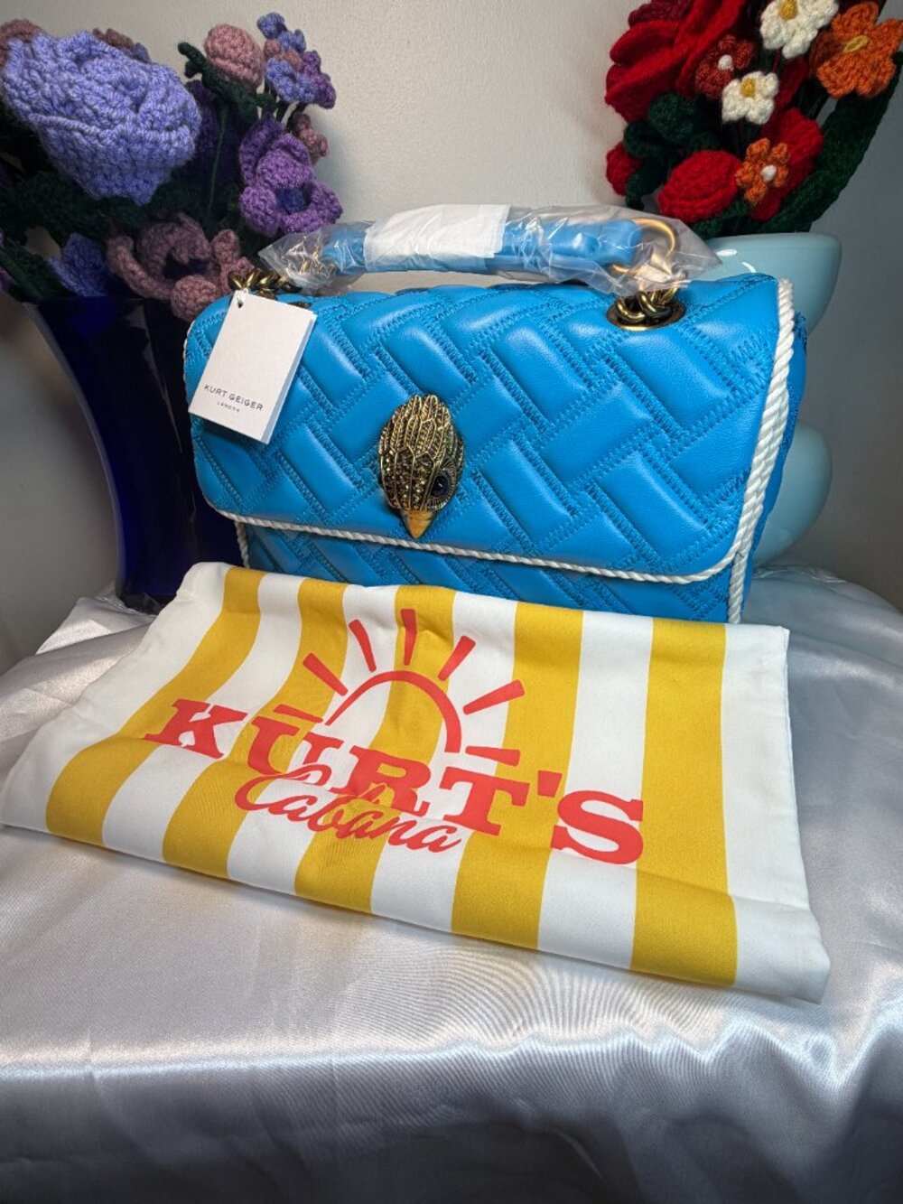 Kurt's Geiger Cabana Kensington Flap Kurt Bag NWT